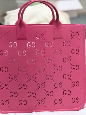 AUTHENTIC Preloved GUCCI GG Kids Rubber Perforated Tote Bag